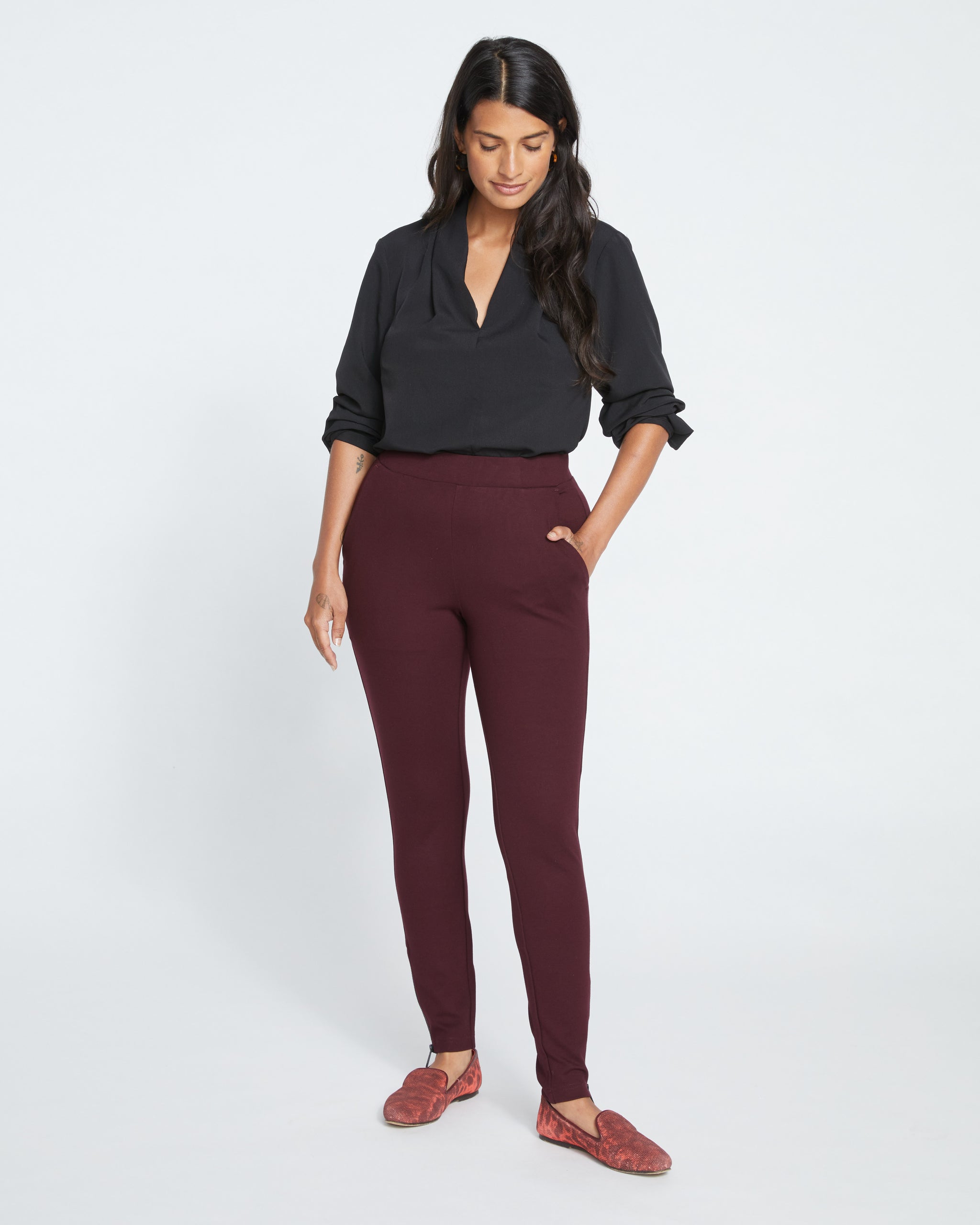 A New Day High-Rise Slim Fit Effortless Pintuck Ankle Pants - 14 - NWT